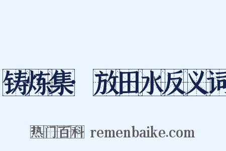 铸炼集·放田水反义词是什么意思的图片